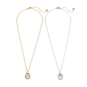 Collier pendentif tendance Zi Zhi en acier inoxydable, chaîne or et argent, bijoux pour femmes, classique, à porter au quotidien - Product Image 1