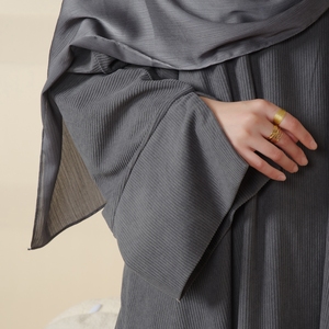 Gaun Abaya lengan panjang untuk dewasa gaya kerja etnik kasual sederhana modis untuk wanita Muslim terinspirasi oleh Dubai - Product Image 6