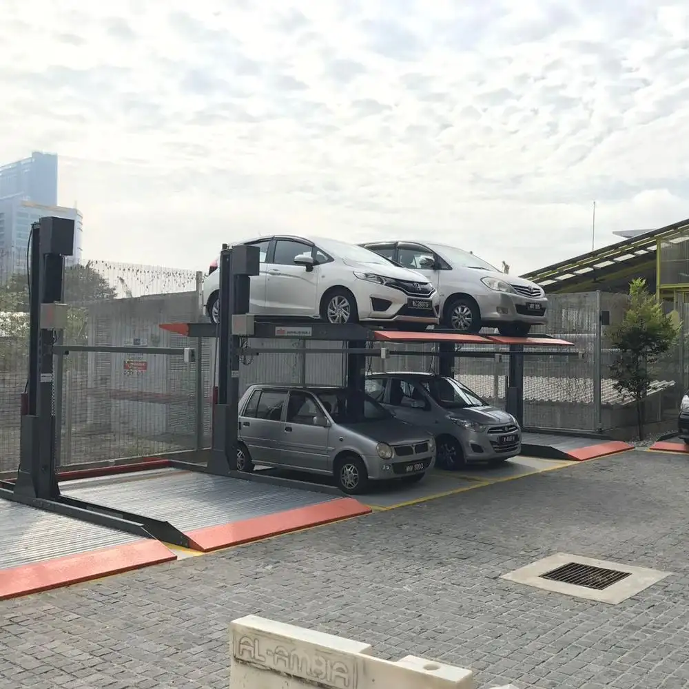 Twee Post Autolift Parkeergarage Voor Thuis Met Behulp Van Auto Hydro-Park Parkeersysteem Auto Lift