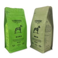 Sacs d'emballage personnalisés en plastique pour poudre protéinée, avec logo, fond plat, pour grains de café, avec valve et fermeture éclair