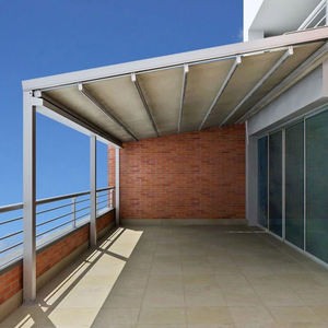 Pérgola de aluminio personalizada para exteriores, Gazebo motorizado para jardín, <span class=keywords><strong>terraza</strong></span>, PVC, <span class=keywords><strong>precio</strong></span> de fábrica - Product Image 1