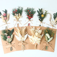 Mini-bouquets de fleurs séchées chinoises transfrontalières, cartes de vœux colorées pour anniversaire, Noël, fête des Mères, bénédicteurs et souvenirs