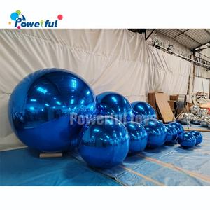 Tüm satış büyük parlak şişme noel süs çeşitler ayna topları mavi - Product Image 3