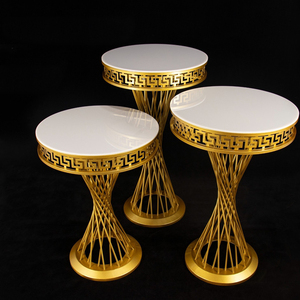 L91 lussuoso bianco Sliver oro inossidabile cilindrico da Dessert in acciaio inossidabile supporto da tavolo <span class=keywords><strong>per</strong></span> decorazione di eventi di nozze <span class=keywords><strong>per</strong></span> feste - Product Image 6