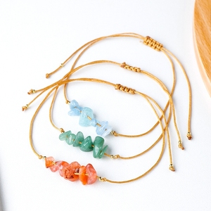 En Europa y América, existen pulseras populares <span class=keywords><strong>de</strong></span> piedras trituradas irregulares tejidas a mano, estilo bohemio, con ojo <span class=keywords><strong>de</strong></span> tigre y amatista, para la <span class=keywords><strong>playa</strong></span>. - Product Image 2