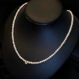 Collier pour femme en perles de millet d'eau douce naturelles au design simple et frais, avec pendentif en œil de chat, chaîne de clavicule, colliers de perles - Product Image 2