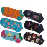 Chaussettes pour femmes - Chaussettes courtes invisibles à coupe basse pour le sport et le quotidien, motifs colorés