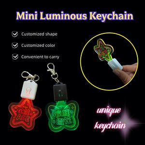 Custom Logo Acrylic LED Keychain Color Changing Light up <b>Bag</b> <b>Charm</b> for Promotional Events Corporate Gifts and Fan Merchandise - Product Image 6