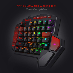 <span class=keywords><strong>Redragon</strong></span> K585 <span class=keywords><strong>DITI</strong></span> Teclado mecánico para juegos RGB con cable de una mano 42 teclas Tipo-C Teclado profesional para juegos intercambiable en caliente - Product Image 3