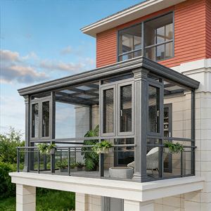 Fournisseur direct d'usine de structures en verre modernes <span class=keywords><strong>pour</strong></span> véranda, maison-conteneur, pièce en verre extérieure et véranda solaire - Product Image 3