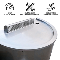 Table de cuisson Teppanyaki à induction et gaz électrique professionnelle en acier inoxydable, équipement de cuisson Hibachi pour hôtels et restaurants japonais