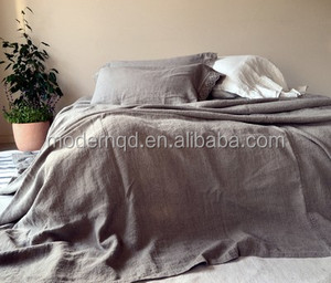 Set di biancheria da letto europei in lino solido preridotto lenzuolo da letto in lino puro 170gsm lenzuolo da letto lavato in pietra di lino - Product Image 5