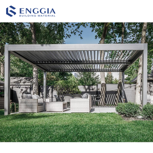 Chòi nghỉ ngoài trời mái che bằng nhôm tự động, chống thấm 100%, kiểu mái xếp ENGGIA - Product Image 2