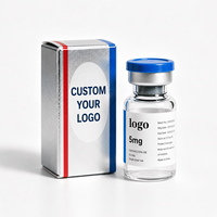 Emballages et étiquettes personnalisés pour flacons de médicaments de 3 ml et 10 ml, avec logo imprimé en couleur sur carton blanc et estampage à chaud