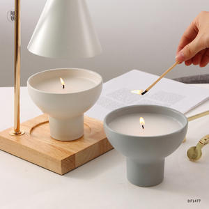 Porte-bougie en céramique Fengxi DF1477, gobelet rond mat vide pour bougie à la cire de soja, cadeau fait main - Product Image 1