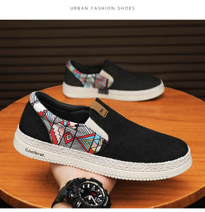 Zapatos de Hombre de Verano, de Lona de Seda Helada, Estilo Casual, Sin Cordones, Transpirables, con Suela Suave - Product Image 6