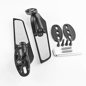 Panneau de rétroviseur de moto Qiangye avec aileron noir, pièces de modification universelles pour Kawasaki Yamaha Wind Blade - Product Image 2