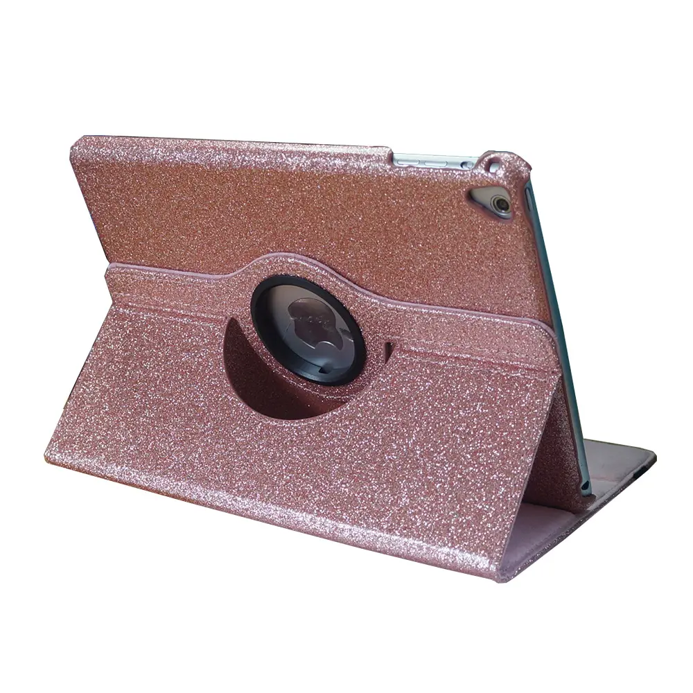 360 Degree Rotating Glitter PU Leather Flip Cover Case For apple ipad air pro mini 3 4 5 6 case