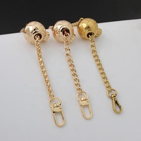 Nolvo World Luxury Fashion Chaîne de sac lanterne 6mm 7mm Or/Or satiné, longueur réglable, robuste et sécurisée, avec 2 types de mousquetons de haute qualité