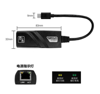 Adapter Kabel Jaringan LAN Gigabit Ethernet Tipe C ke RJ45 Berkualitas Tinggi dari Pabrik, USB C Hub