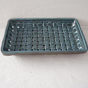 Cesto Portaoggetti Multifunzione in Ceramica Intrecciato a Mano, Stile <span class=keywords><strong>Verde</strong></span> Chiaro, Cesto per Picnic e Alimenti, Ideale per Natale, Pasqua e Regali - Product Image 6