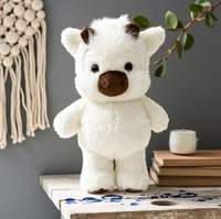 Nouvelles peluches de vaches Highland marron, rose, blanches et beiges – Adorables jouets en peluche pour enfants, veaux, bovins, coussins doux