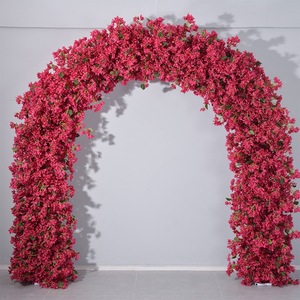 Arco de Flores Artificiales al por Mayor, Arco de Flores Rosadas, Arco Decorativo, Fondo de Flores Frescas, Decoración para Bodas - Product Image 5