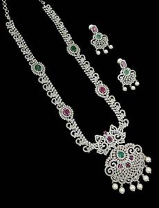 Juego de Collar de Novia de Lujo con Acabado en Rodio y Circonita Cúbica, Diamantes Americanos de Alta Calidad, Joyería de Boda, Tendencia 2026, Chapado - Product Image 5