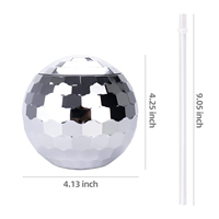 Gobelets en plastique réutilisables scintillants de 20 oz, gobelets disco boule à paillettes argentés pour fête de bachelorette
