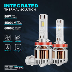 Nouveauté Ampoules de <span class=keywords><strong>phare</strong></span> LED de haute qualité en aluminium 50W 6000K Plug-and-Play pour 9006 IP68 Étanche Ajustement universel - Product Image 6
