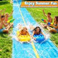 Toboggan aquatique gonflable personnalisé à double piste pour enfants et adultes, pour le jardin, les jeux aquatiques en plein air, en PVC