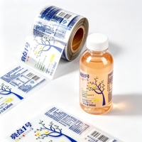 Étiquettes personnalisées transparentes pour bouteilles de jus, emballages de boissons, autocollants transparents en PET pour bouteilles de boissons