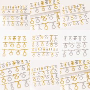 NANTONG 14K Gold Plated <b>Copper</b> OT Buckle Clasp Mixed Shapes Cubic Zirconia For <b>Bracelet</b> Making DIY Jewelry Accessories - Product Image 4