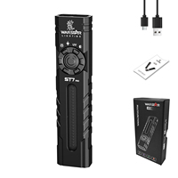 Lampe torche tactique LED 2000LM rechargeable par USB, étanche IPX6, lumière de travail COB UV laser verte, lampe de camping EDC avec base magnétique