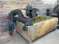 Moule Jardin Chinois Fontaine D'eau Élégant Bronze Sculpture Intérieur Fontaines Blanc Tortue Dragons Laiton Dragon Statue