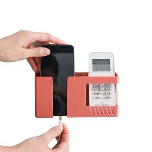 Nueva Caja de Almacenamiento Multifuncional para Montar en la Pared sin Clavos, con Adhesivo, para Cargar el Teléfono Móvil, Control Remoto y Otros Accesorios - Product Image 1