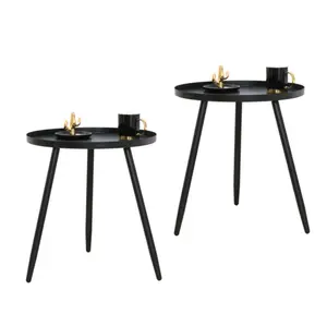 Solid Durable Metal Base Stand Coffee Store Bar Home Wohnzimmer möbel Stativ fuß Black Side Corner Runder Couch tisch