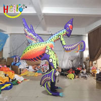 Costume gonflable de dessin animé animal de parade, costume gonflable d'insecte, marionnette de costume gonflable de Mantis