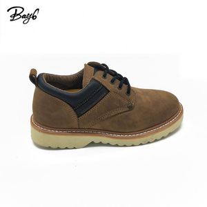 Bottes pour homme en cuir véritable et caoutchouc, chaussures de sport décontractées à la mode - Product Image 2