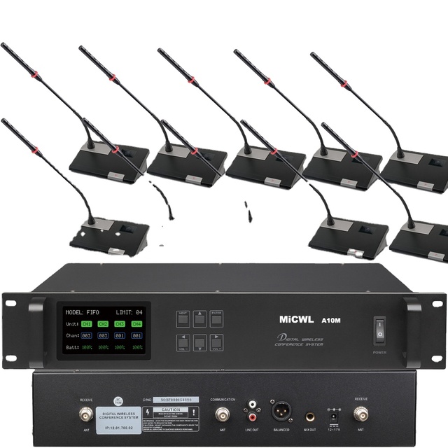 MiCWL Meeting Room 36 Unit Digital Wireless Desktop Gooseneck Microphone Conference System 36 Table Discuss The Press Conference