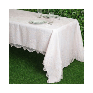 Antique Fantaisie Broderie Feuille Pétale Taffetas Dentelle Nappe Rectangle Couverture Banquets Polyester Tissé Techniques Hôtels - Product Image 4