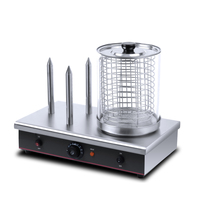 Chauffe-Plat Électrique Commercial pour Hot-Dogs 0.8KW, Chauffe-Plat de Comptoir en Acier Inoxydable à Chauffage Rapide pour Magasin de Proximité et Snack-Bar