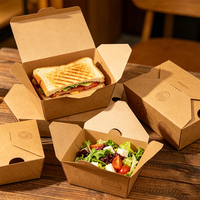 Solution d'alimentation saine : Contenant à lunch en papier recyclable avec compartiment pour salade, fruits et protéines