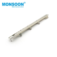 Glissière de tiroir dissimulée à crochet, 27 mm, extension 3/4, pour charge lourde, pour tiroir coulissant de cuisine ou armoire, finition zinc bleu