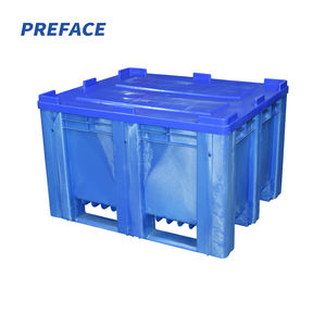 כלי טיפול בחומרי אריזה בכמויות גדולות, בעלות נמוכה, לייצוא, מותאם אישית, עמיד, מיכל משטחים מפלסטיק, קיבולת 1000 ק\\\"ג, 1 טון, דינמי - Product Image 5