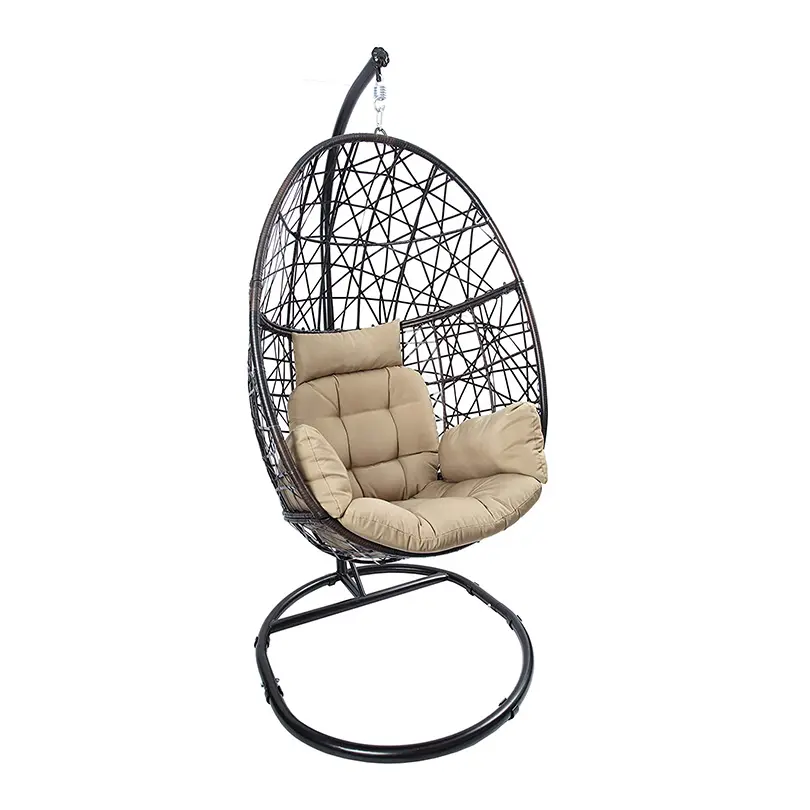 Online Store Hot Sale Cheap Hanging Patio Rattan Egg Chair Leisure Wicker Outdoor Swing Chair