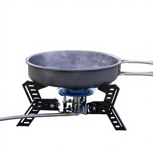 Réchaud de camping pliable en acier inoxydable style soucoupe volante, 4000W, allumage électronique, haute flamme, au butane - Product Image 1