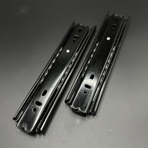 Rail <span class=keywords><strong>coulissant</strong></span> silencieux en acier laminé à froid, blanc et noir, à trois sections, avec capacité de charge de 35 kg - Product Image 6