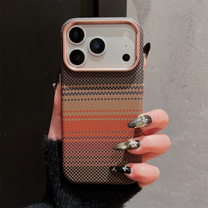 เคสโทรศัพท์หรูหราแบบแม่เหล็ก ลายคาร์บอนไฟเบอร์ วัสดุ PC สำหรับ iPhone 17 Pro Max/17 Air/16E  ปรับแต่งได้ 49 รูปแบบ - Product Image 5