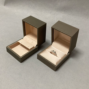 Gold PU Leather Jewelry <b>Box</b> Velvet Lined Jewelry Case Custom Logo <b>Gift</b> Packaging for Rings <b>Necklaces</b> Bracelets - Product Image 4